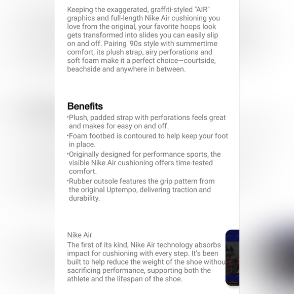 Nike Air More Uptempo Slide New University Red White - Picture 6 of 6